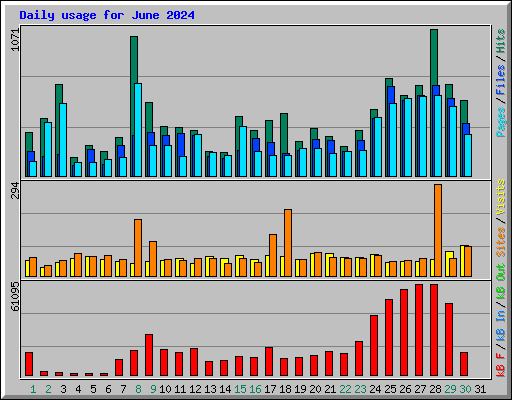 Daily usage for June 2024