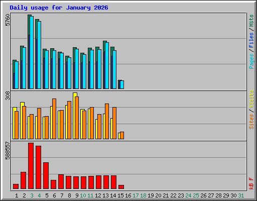 Daily usage for January 2026