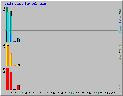 Daily usage for July 2026