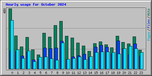 Hourly usage for October 2024