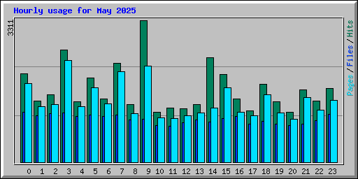 Hourly usage for May 2025