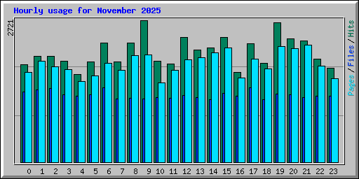 Hourly usage for November 2025