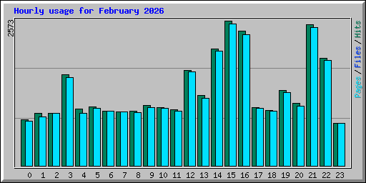 Hourly usage for February 2026