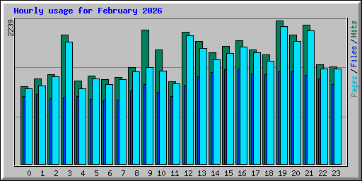 Hourly usage for February 2026