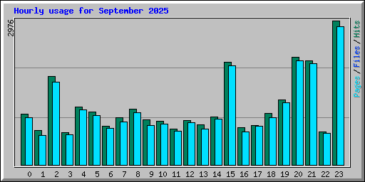 Hourly usage for September 2025