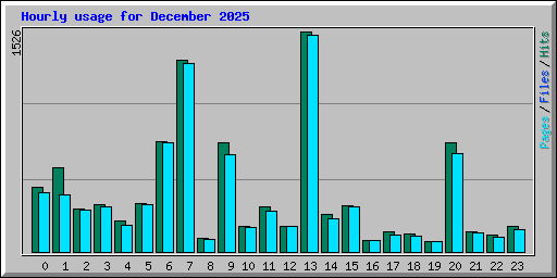 Hourly usage for December 2025